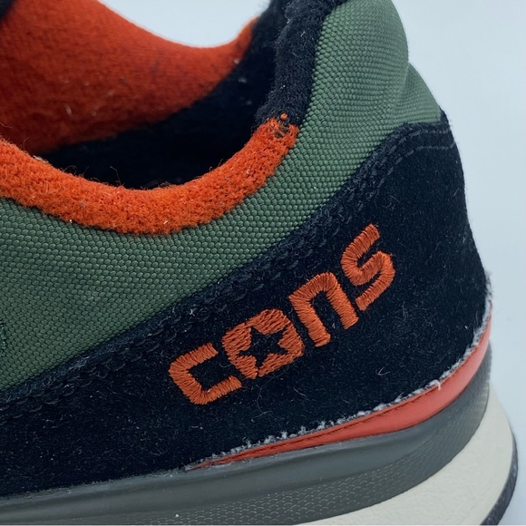 Converse Cons Suede Retro 80's Lace Up Green Black Low Top Sneakers SZ 8 - Picture 6 of 14